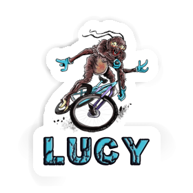 Lucy Sticker Biker Image