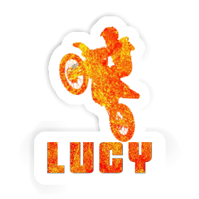 Motocross Rider Sticker Lucy Image