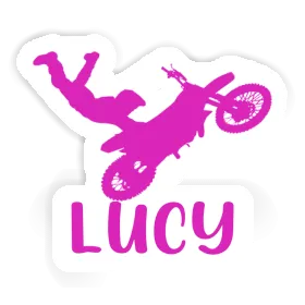 Motocross Rider Sticker Lucy Image