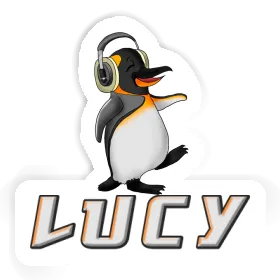 Lucy Sticker Music Penguin Image