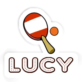 Lucy Sticker Table Tennis Paddle Image