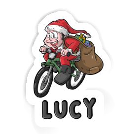 Lucy Sticker Bicycle Rider Image