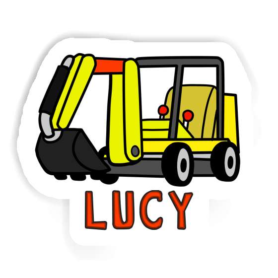 Mini-Excavator Sticker Lucy Notebook Image