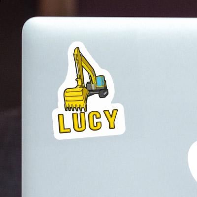 Sticker Excavator Lucy Notebook Image