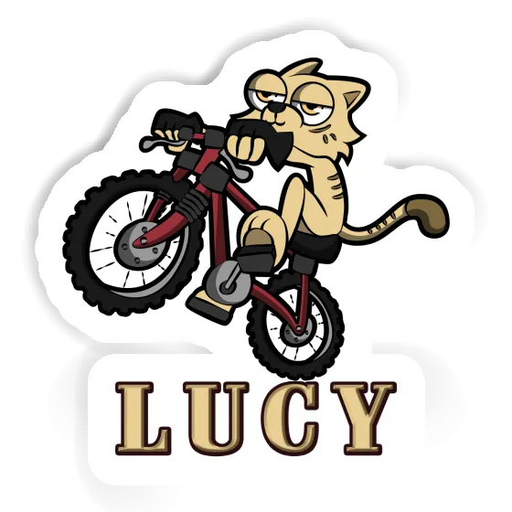 Lucy Sticker Fahrradkatze Laptop Image