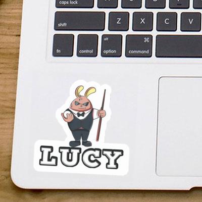 Sticker Billardspieler Lucy Laptop Image