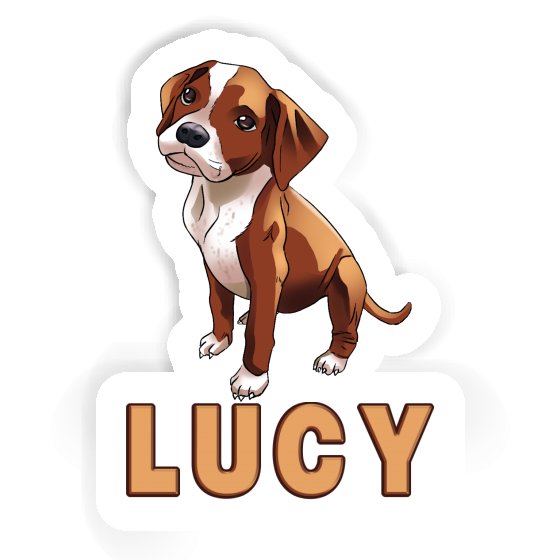 Lucy Sticker Boxer Dog Image