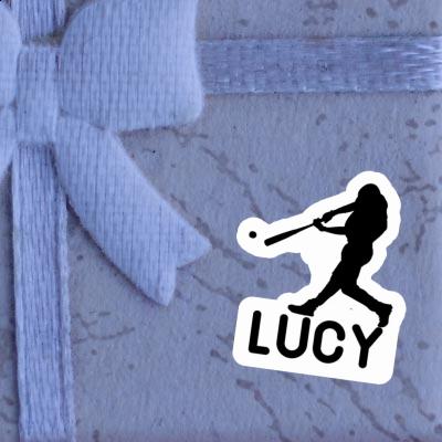 Baseballspieler Sticker Lucy Laptop Image