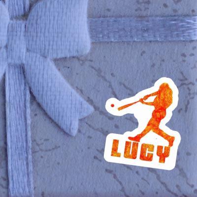 Joueur de baseball Autocollant Lucy Notebook Image