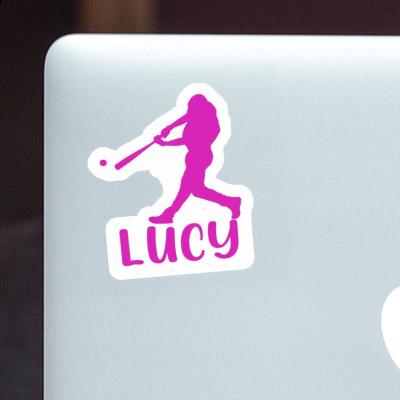 Joueur de baseball Autocollant Lucy Laptop Image