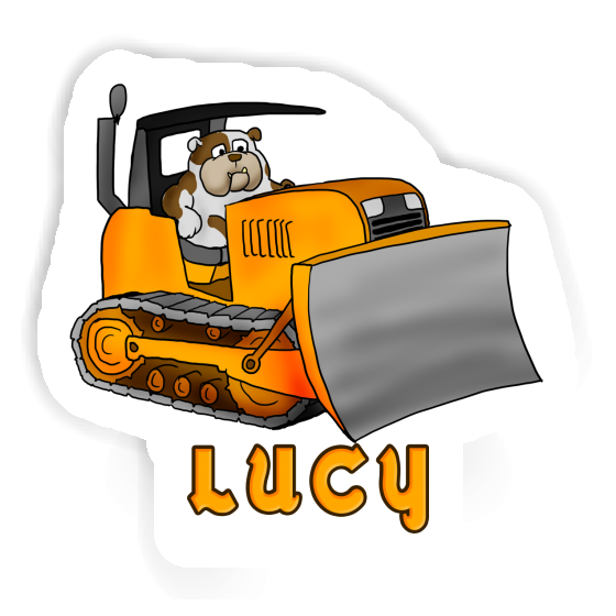 Sticker Lucy Bulldozer Notebook Image