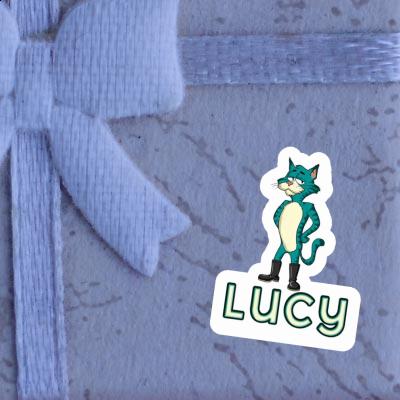 Sticker Lucy Standing Cat Notebook Image