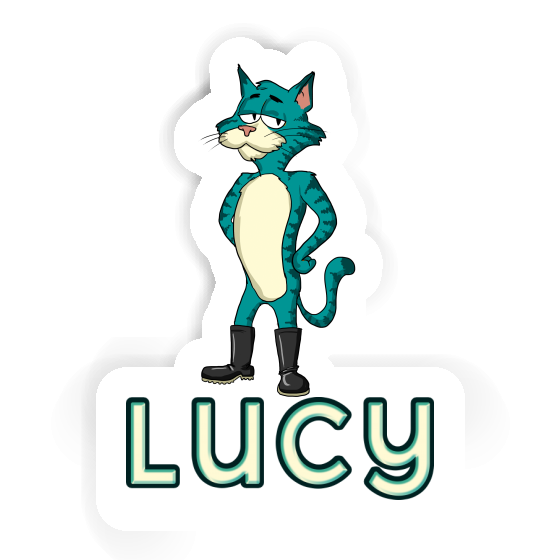 Sticker Lucy Standing Cat Laptop Image