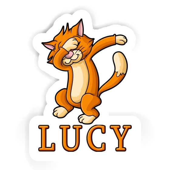 Lucy Sticker Dabbing Cat Notebook Image