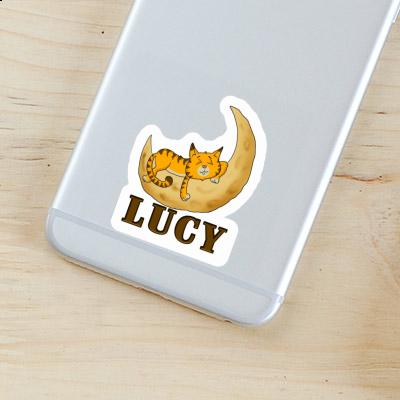 Sticker Sleeping Cat Lucy Image