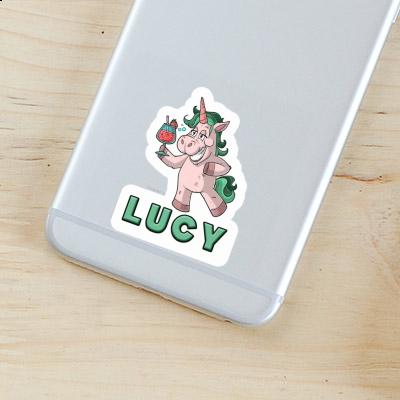 Party Unicorn Sticker Lucy Laptop Image