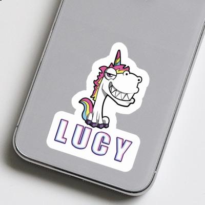 Sticker Grinning Unicorn Lucy Notebook Image