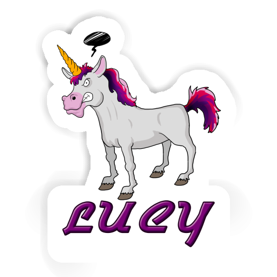 Angry Unicorn Sticker Lucy Image