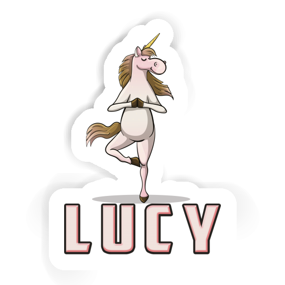 Lucy Sticker Yoga-Einhorn Laptop Image