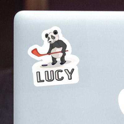 Lucy Sticker Ice Hockey Panda Notebook Image