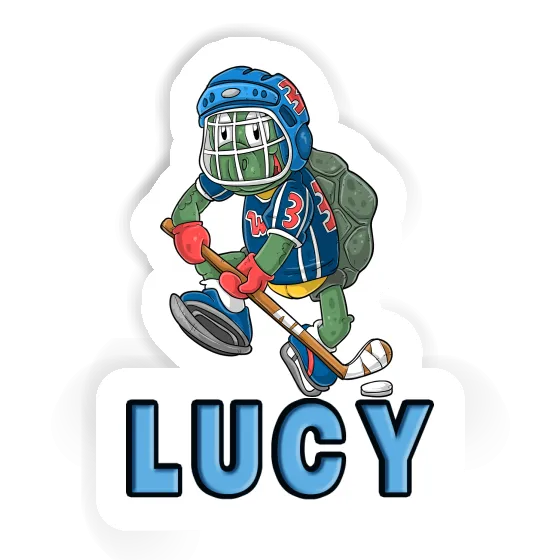 Sticker Lucy Hockey Player Laptop Image