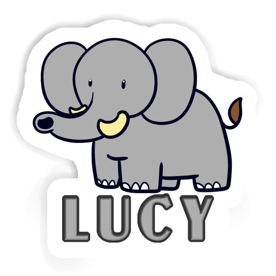 Éléphant Autocollant Lucy Notebook Image