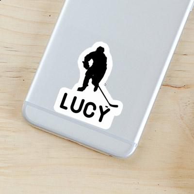 Lucy Sticker Hockey Player Image