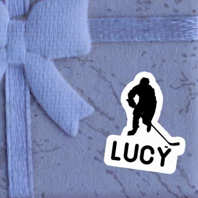 Lucy Sticker Hockey Player Laptop Image