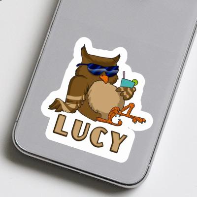 Lucy Sticker Cool Owl Laptop Image