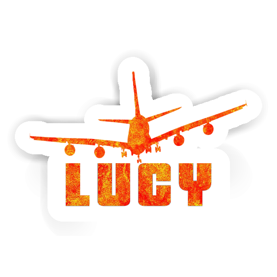 Lucy Sticker Airplane Laptop Image