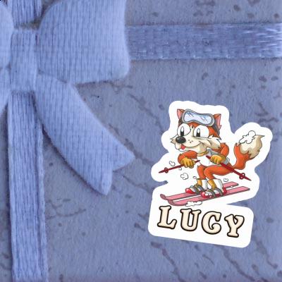 Lucy Sticker Skifahrer Laptop Image