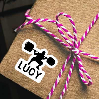 Lucy Sticker Weightlifter Laptop Image