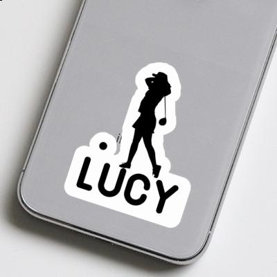 Golfer Sticker Lucy Laptop Image