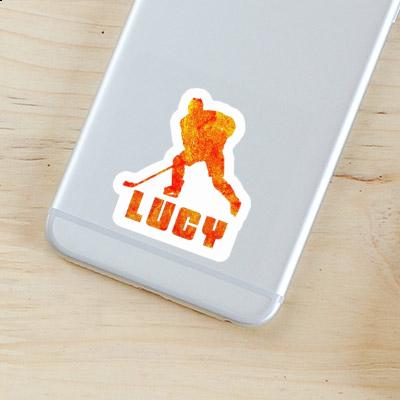 Hockey Player Sticker Lucy Laptop Image