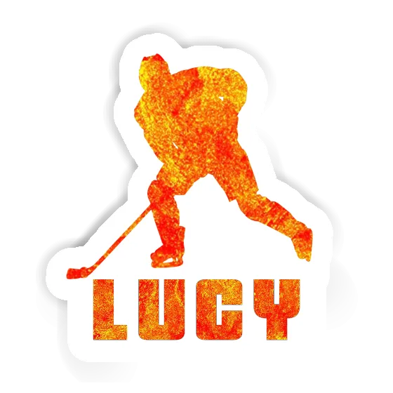 Hockey Player Sticker Lucy Laptop Image