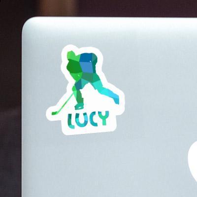 Lucy Sticker Hockey Player Image