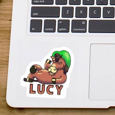 Lying horse Sticker Lucy Laptop Image