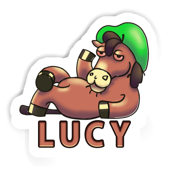 Lying horse Sticker Lucy Notebook Image