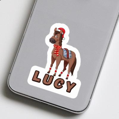 Lucy Autocollant Cheval de Noël Notebook Image