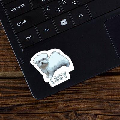 Sticker Maltese Lucy Laptop Image