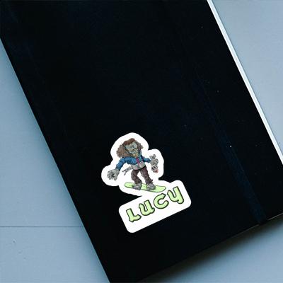 Sticker Lucy Snowboarder Notebook Image