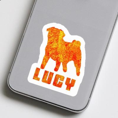 Lucy Sticker Pug Image