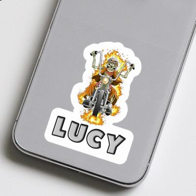 Sticker Motorcycle Rider Lucy Laptop Image