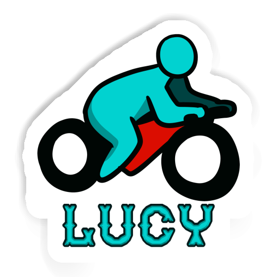 Sticker Lucy Motorbike Driver Laptop Image