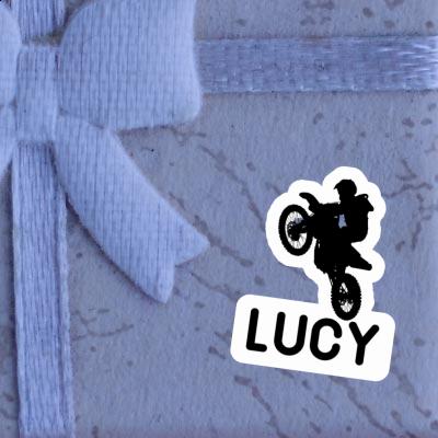 Motocross Rider Sticker Lucy Notebook Image