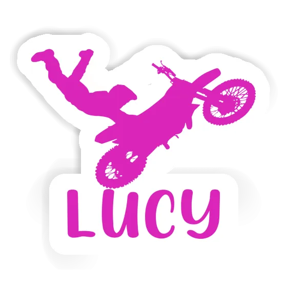 Motocross Rider Sticker Lucy Notebook Image