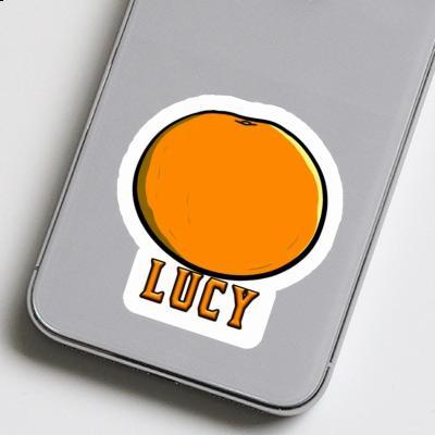 Lucy Autocollant Orange Laptop Image