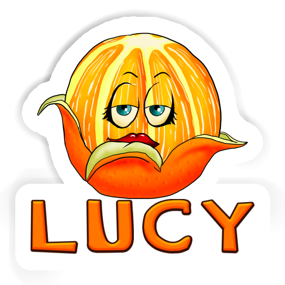 Sticker Orange Lucy Notebook Image