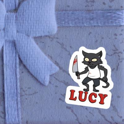 Sticker Psycho Cat Lucy Image