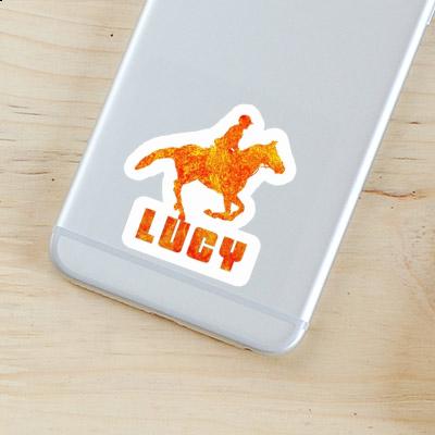 Lucy Sticker Horse Rider Laptop Image